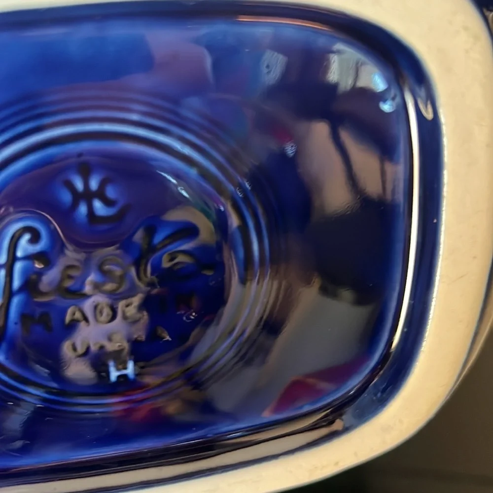 Fiesta ware disc pitcher -  cobalt blue